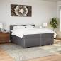 Preview: Boxspringbett mit Matratze Grau 200x200 cm Kunstleder