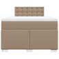 Preview: Boxspringbett Matratze Cappuccino-Braun 140x200cm Kunstleder