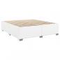 Preview: Boxspringbett mit Matratze Weiß 180x200 cm Kunstleder