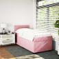 Preview: Boxspringbett mit Matratze Rosa 90x200 cm Samt