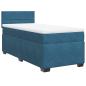 Preview: Boxspringbett mit Matratze Dunkelblau 90x190 cm Samt