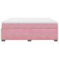 Preview: Boxspringbett mit Matratze Rosa 180x200 cm Samt