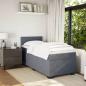 Preview: Boxspringbett mit Matratze Dunkelgrau 90x200 cm Samt