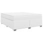 Preview: Boxspringbett mit Matratze Weiß 180x200 cm Kunstleder