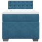 Preview: Boxspringbett mit Matratze Dunkelblau 80x200 cm Samt