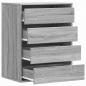 Preview: Kommode Grau Sonoma 60x41x76 cm Holzwerkstoff
