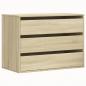 Preview: Kommode Sonoma-Eiche 80x41x58 cm Holzwerkstoff