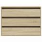 Preview: Kommode Sonoma-Eiche 80x41x58 cm Holzwerkstoff