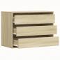 Preview: Kommode Sonoma-Eiche 80x41x58 cm Holzwerkstoff