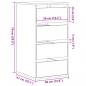 Preview: Kommode Weiß 40x41x76 cm Holzwerkstoff
