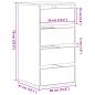 Preview: Kommode Sonoma-Eiche 40x41x76 cm Holzwerkstoff