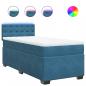 Preview: Boxspringbett mit Matratze Blau 90x190 cm Samt