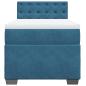 Preview: Boxspringbett mit Matratze Blau 90x190 cm Samt