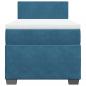 Preview: Boxspringbett mit Matratze Blau 90x190 cm Samt