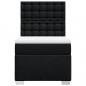 Preview: Boxspringbett mit Matratze Schwarz 90x200 cm Stoff