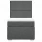 Preview: Boxspringbett mit Matratze Dunkelgrau 100x200 cm Stoff