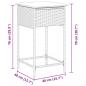 Preview: Garten-Barhocker mit Kissen 2 Stk. Schwarz Poly Rattan