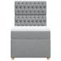 Preview: Boxspringbett mit Matratze Hellgrau 90x190 cm Stoff