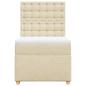 Preview: Boxspringbett mit Matratze Creme 90x190 cm Stoff