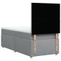 Preview: Boxspringbett mit Matratze Hellgrau 90x200 cm Stoff