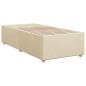 Preview: Boxspringbett mit Matratze Creme 90x200 cm Stoff