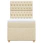 Preview: Boxspringbett mit Matratze Creme 90x200 cm Stoff