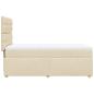 Preview: Boxspringbett mit Matratze Creme 90x200 cm Stoff