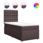 Preview: Boxspringbett mit Matratze Dunkelbraun 90x200 cm Stoff