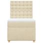 Preview: Boxspringbett mit Matratze Creme 90x200 cm Stoff