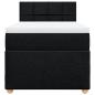 Preview: Boxspringbett mit Matratze Schwarz 90x200 cm Stoff
