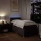 Preview: Boxspringbett mit Matratze Dunkelbraun 90x200 cm Stoff