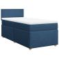 Preview: Boxspringbett mit Matratze Blau 100x200 cm Stoff
