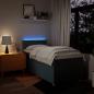 Preview: Boxspringbett mit Matratze Blau 100x200 cm Stoff