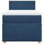 Preview: Boxspringbett mit Matratze Blau 100x200 cm Stoff