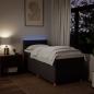 Preview: Boxspringbett mit Matratze Dunkelbraun 100x200 cm Stoff
