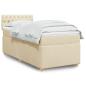 Preview: ARDEBO.de - Boxspringbett mit Matratze Creme 100x200 cm Stoff