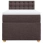 Preview: Boxspringbett mit Matratze Dunkelbraun 100x200 cm Stoff