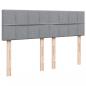 Preview: Boxspringbett mit Matratze Hellgrau 160x200 cm Stoff