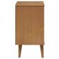 Preview: Nachttisch MOLDE Braun 40x35x65 cm Massivholz Kiefer
