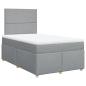 Preview: Boxspringbett mit Matratze Hellgrau 120x190 cm Stoff