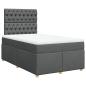 Preview: Boxspringbett mit Matratze Dunkelgrau 120x190 cm Stoff