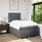 Preview: Boxspringbett mit Matratze Dunkelgrau 120x190 cm Stoff