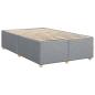 Preview: Boxspringbett mit Matratze Hellgrau 120x190 cm Stoff