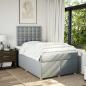 Preview: Boxspringbett mit Matratze Hellgrau 120x190 cm Stoff