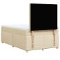 Preview: Boxspringbett mit Matratze Creme 120x190 cm Stoff