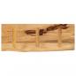 Preview: Tischplatte 90x20x3,8 cm Baumkante Massivholz Raues Mangoholz