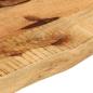 Preview: Tischplatte 100x30x3,8 cm Baumkante Massivholz Raues Mangoholz