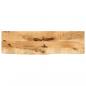 Preview: ARDEBO.de - Tischplatte 110x20x2,5 cm Baumkante Massivholz Raues Mangoholz
