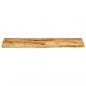 Preview: Tischplatte 110x20x2,5 cm Baumkante Massivholz Raues Mangoholz