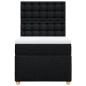 Preview: Boxspringbett mit Matratze Schwarz 100x200 cm Stoff